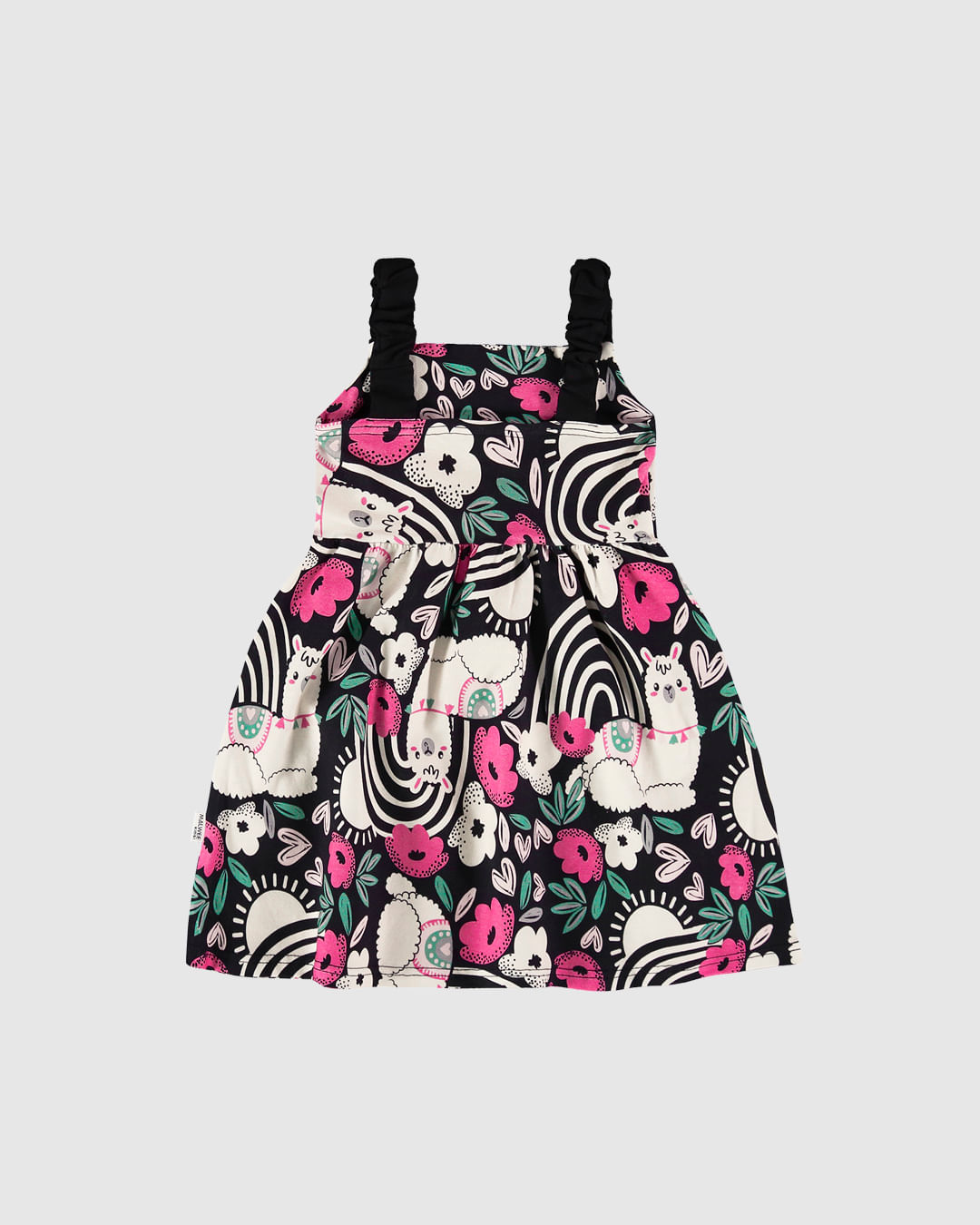 Vestido Infantil Estampa Lhama Em Algodão Malwee Kids - Imagem 6