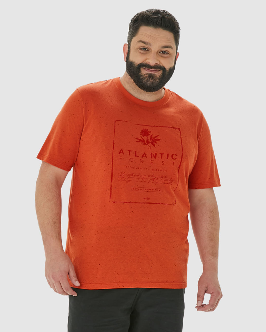 Camiseta Masculina Plus Size Atlantic Forest Em Malha Botonê - Imagem 6