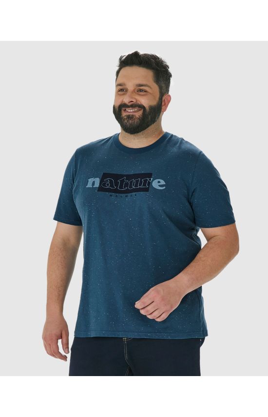 Camiseta Masculina Plus Size Nature Em Malha Botonê