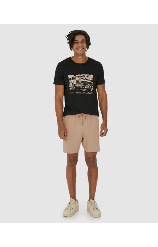Shorts Masculino Slim Em Moletom Piquet