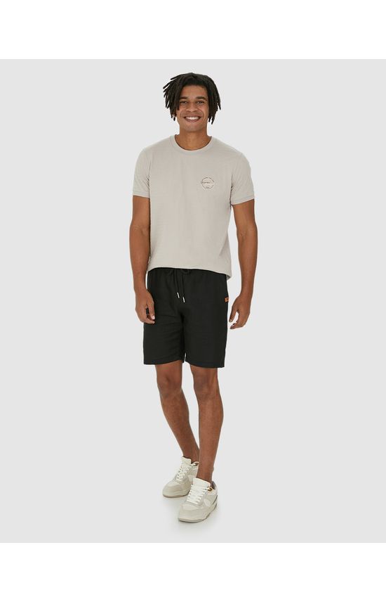 Bermuda Comfort Masculina Bolso Funcional Em Viscolinho