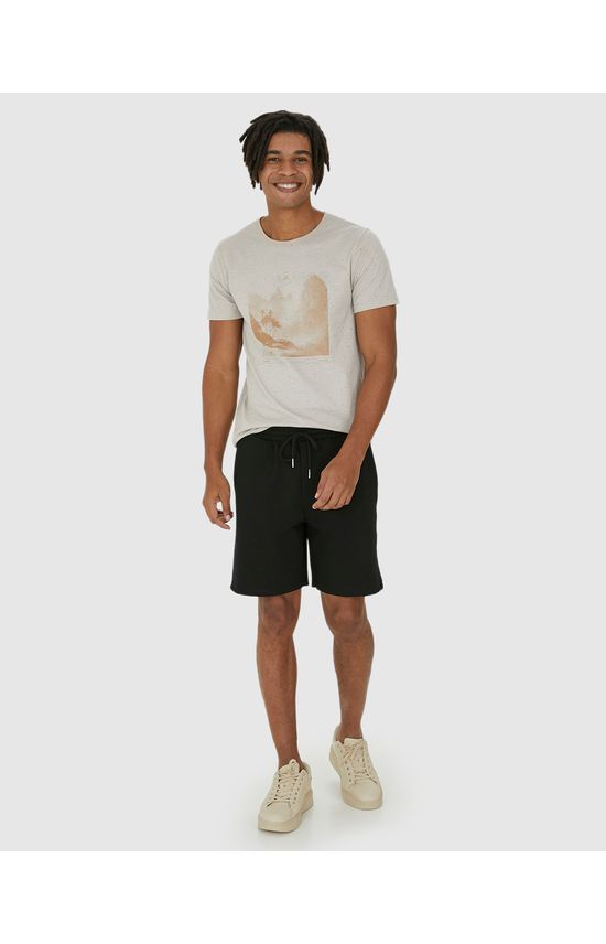 Bermuda Masculina Reta Em Moletom Piquet