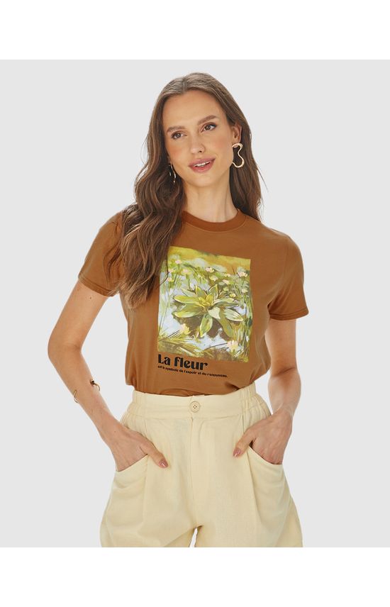Camiseta Feminina La Fleur Em Algodão