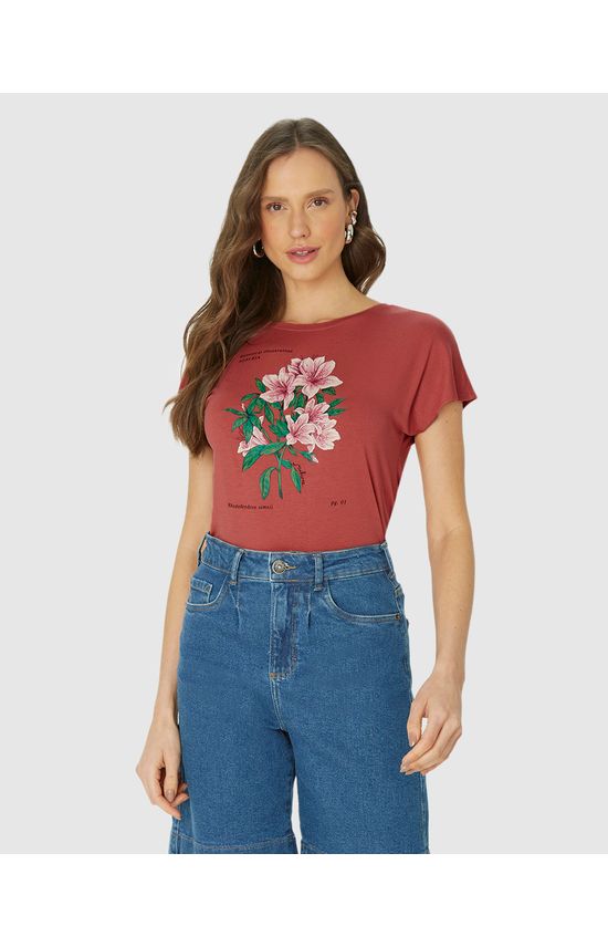 Camiseta Feminina Azaléia Em Malha Viscolinho Stretch