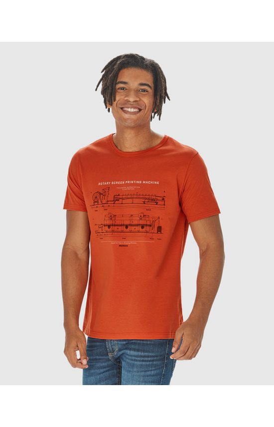 Camiseta Masculina Rotary Machine Em Algodão