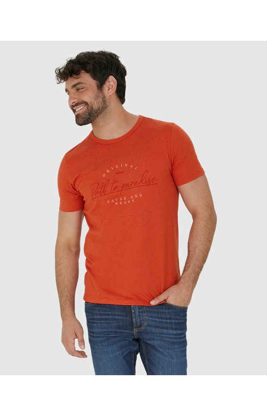 Camiseta Masculina Pause And Reset Em Malha Botonê