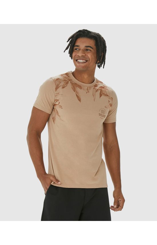 Camiseta Masculina Slim Stay Close To Nature Em Algodão