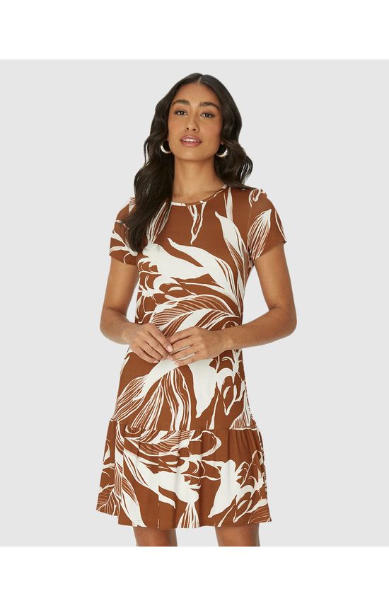 Vestido Feminino Marias Estampado Em Viscose Stretch