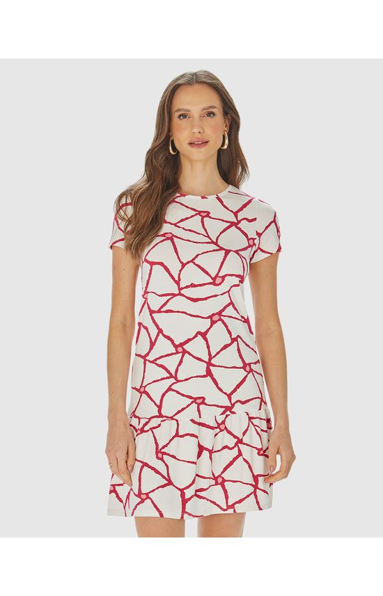 Vestido Feminino Marias Estampado Em Viscose Stretch