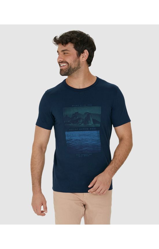 Camiseta Masculina Out Of Office Mode Em Algodão
