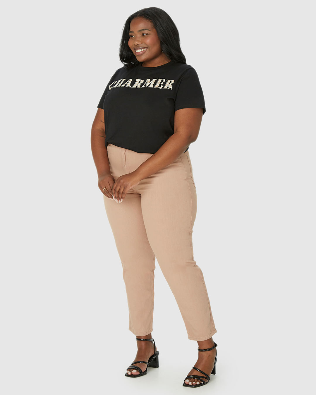 Camiseta Feminina Plus Size Charmer Em Algodão - Imagem 7
