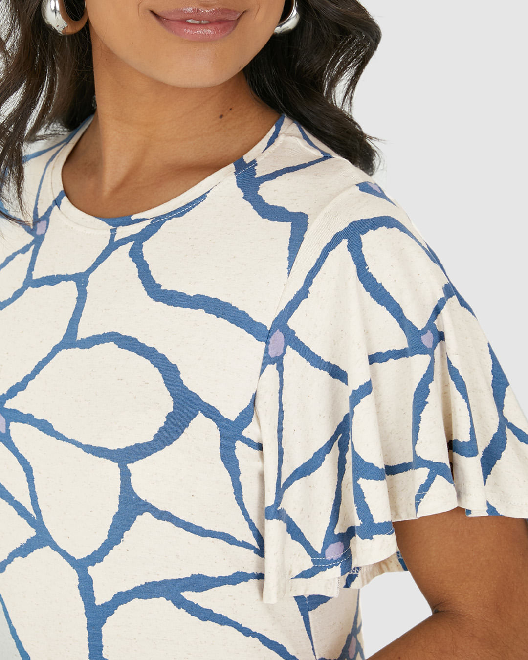 Vestido Midi Feminino Amplo Estampado Em Malha Viscolinho Stretch - Imagem 18