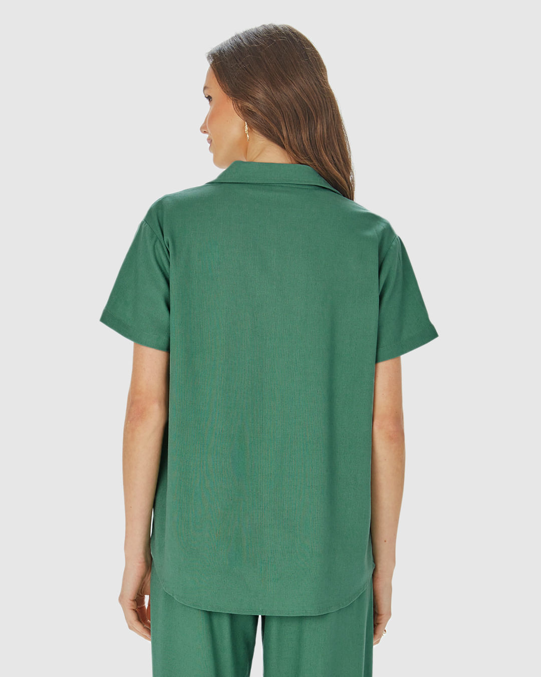 Camisa Feminina Com Bolso Funcional Em Viscolinho - Imagem 5