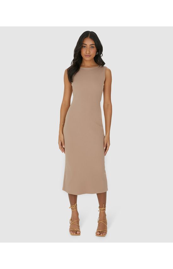 Vestido Midi Feminino Reto Duas Formas De Uso Em Ribana