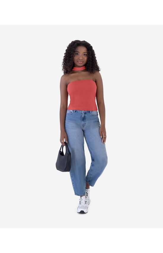 Blusa Menina Sem Alças Com Gola Em Ribana Malwee Kids