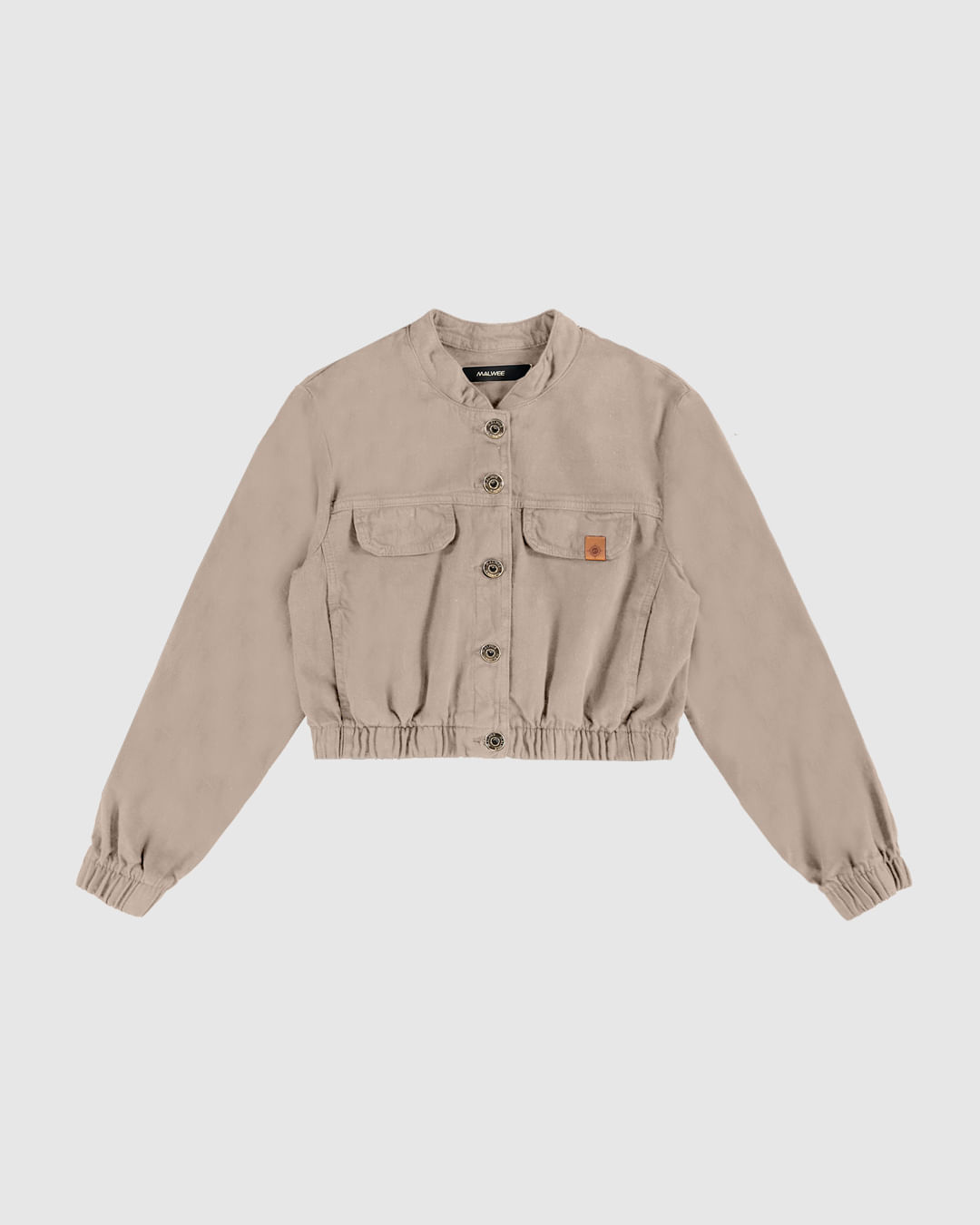 Jaqueta Infantil Feminina Bomber com Botões Frontais em Sarja Malwee Kids - Imagem 7