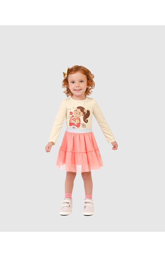 Blusa Infantil Menina Flores E Sorrisos Em Malha Botonê Malwee Kids