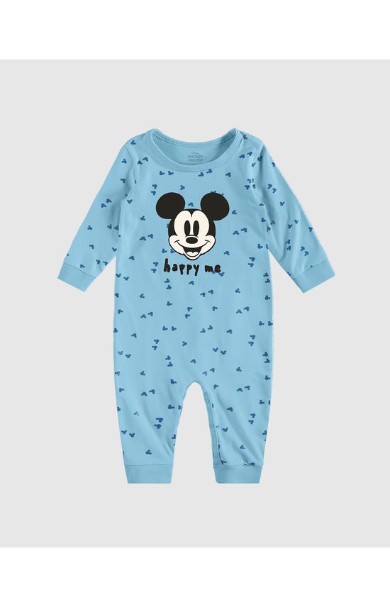 Macacão Infantil Unissex Mickey Disney Manga Longa Em Algodão Malwee Kids