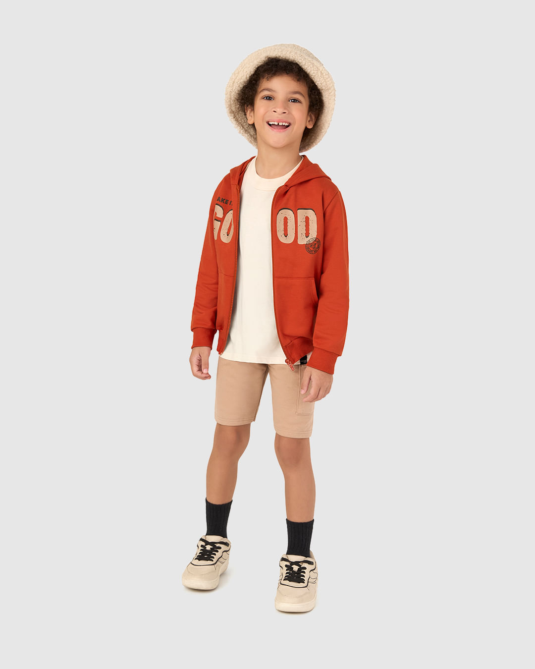 Jaqueta Infantil Masculina Make It Good em Moletom Flanelado Malwee Kids - Imagem 5