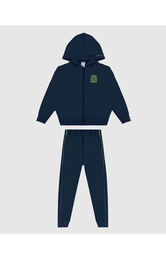 Conjunto Infantil Menino Jaqueta Com Estampa Moletom Flanelado Malwee Kids