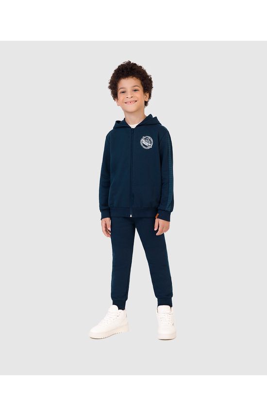 Conjunto Infantil Menino Jaqueta E Calça Jogger Em Moletom Malwee Kids