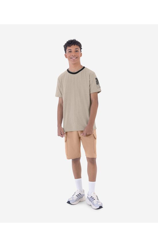 Camiseta Menino Estampa Na Manga Em Malha Botonê Malwee Kids