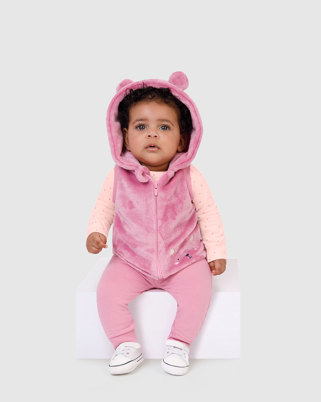 Conjunto Infantil Menina 3 Peças Colete + Body + Calça Malwee Kids