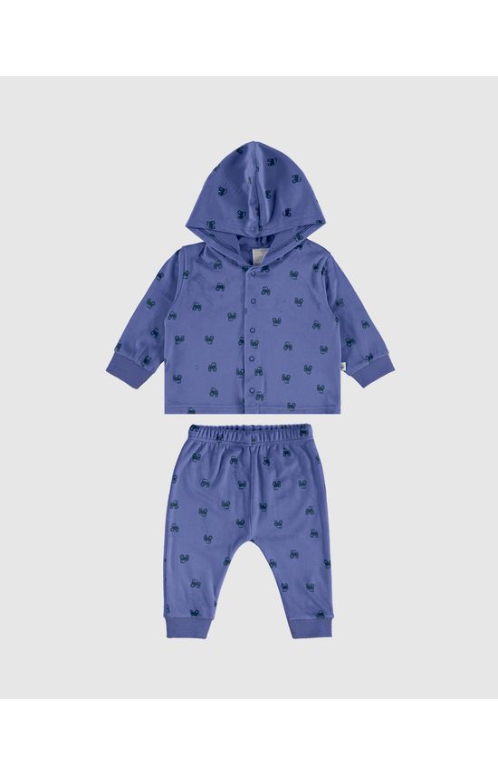 Conjunto Infantil Menino Jaqueta + Calça Saruel Em Malha Plush Malwee Kids