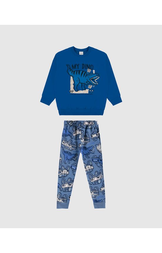 Conjunto Infantil Menino Calça Estampada Em Moletom Flanelado Malwee Kids