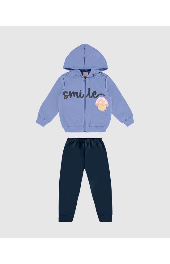 Conjunto Infantil Menina Jaqueta Com Estampa Moletom Flanelado Malwee Kids
