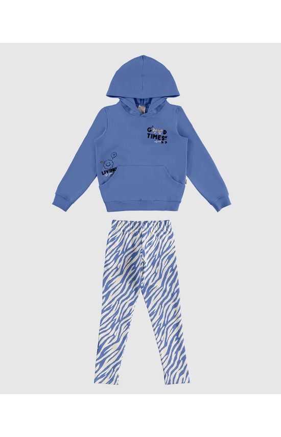 Conjunto Infantil Menina Blusão E Calça Legging Animal Print Malwee Kids