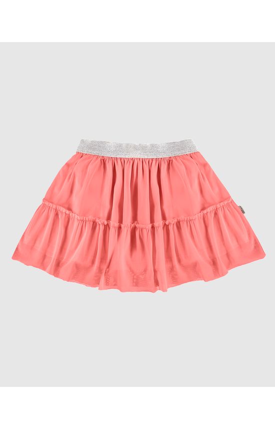 Saia Infantil Curta Rodada Em Tule Stretch Malwee Kids
