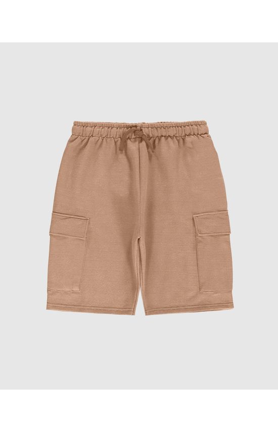 Bermuda Menino Cargo Em Moletom Piquet Malwee Kids