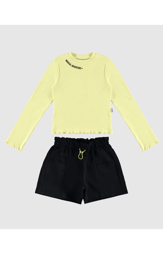 Conjunto Infantil Menina Blusa Magical Adventure E Shorts Malwee Kids