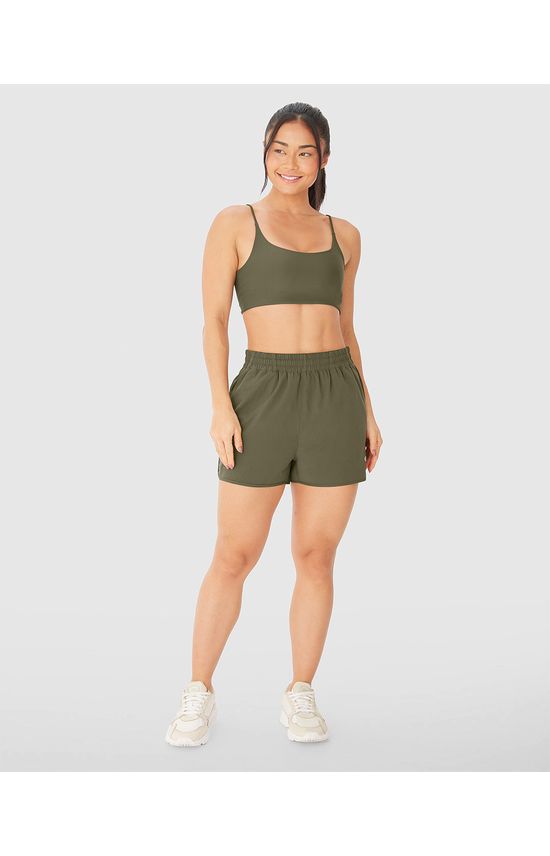 Shorts Runner Feminino Cadarço Interno Em Tafetá Com Elastano - ENFIM