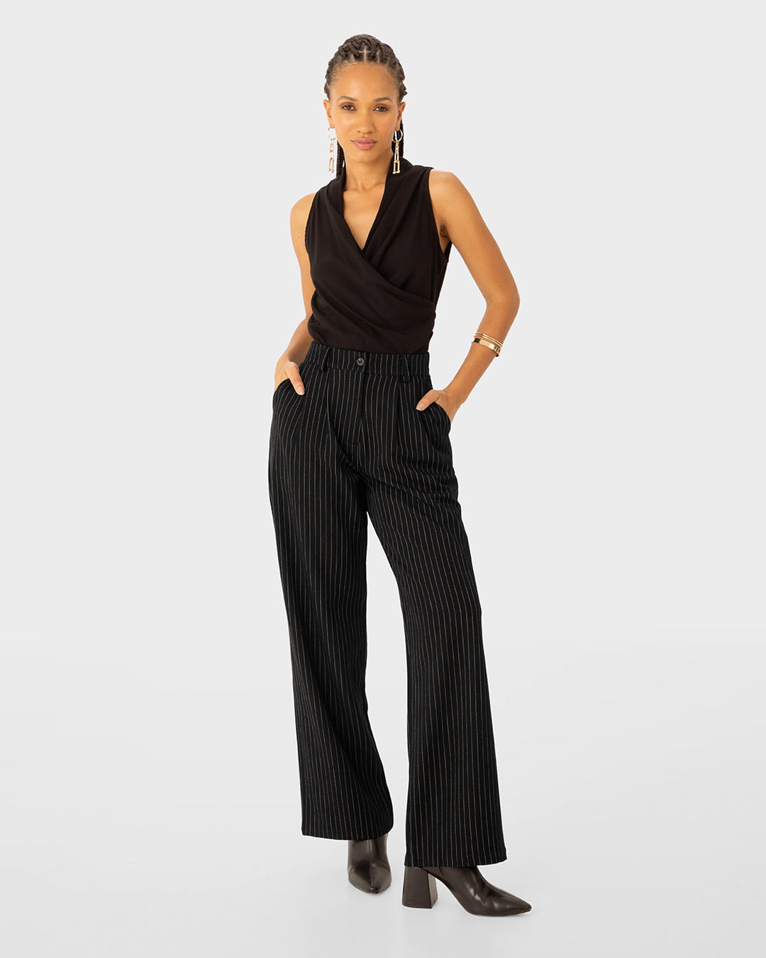 Blusa Feminina Decote Transpassado em Viscose - ENFIM