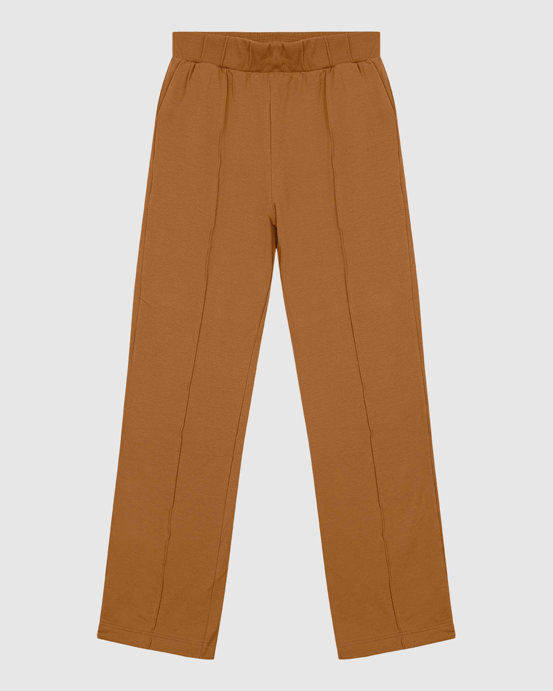 Calça Básica Feminina Reta Em Moletom Stretch Flanelado - ENFIM
