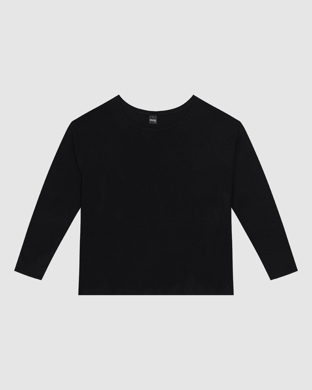 Blusa Ampla Feminina Manga Longa Em Viscose Strech - ENFIM