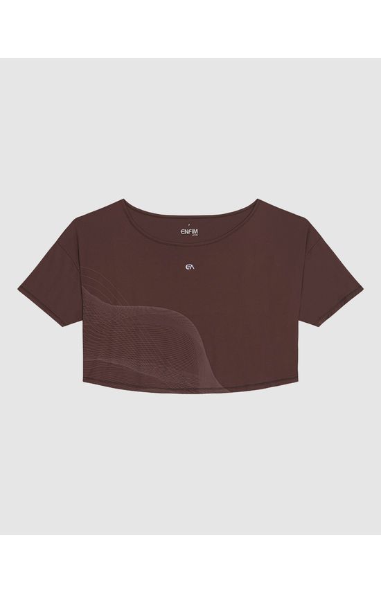 Blusa Ampla Feminina Estampa Frontal Em Malha Dry E Proteção UV50+ - ENFIM