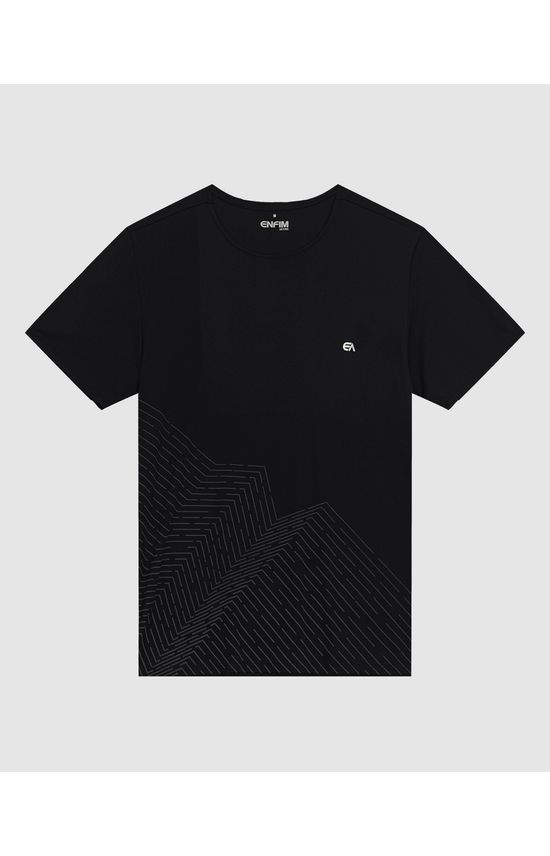 Camiseta Masculina Regular Em Malha Dry E Proteção UV50+ - ENFIM
