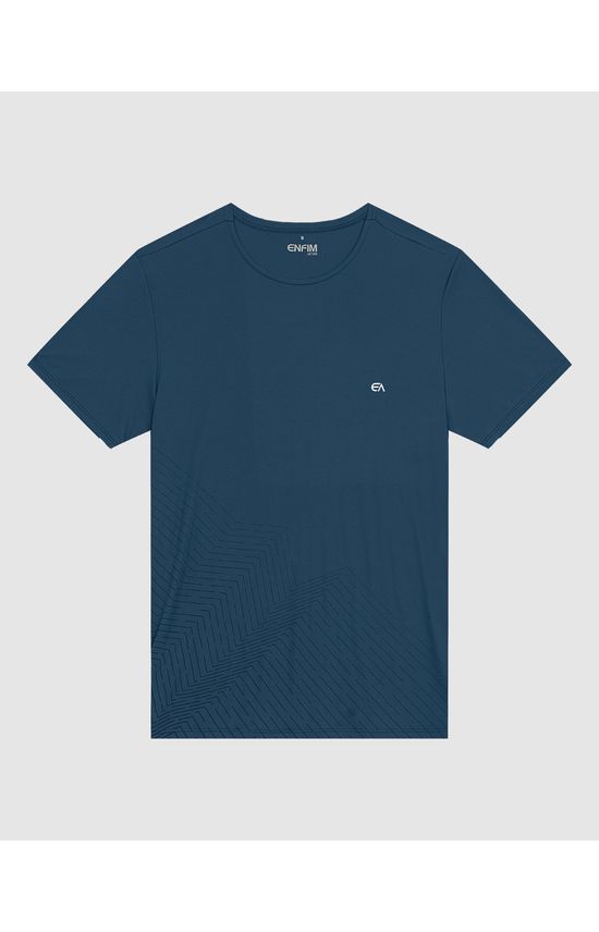 Camiseta Masculina Regular Em Malha Dry E Proteção UV50+ - ENFIM