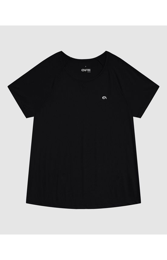Blusa Básica Feminina Manga Curta Em Malha Dry E Proteção UV50+ - ENFIM