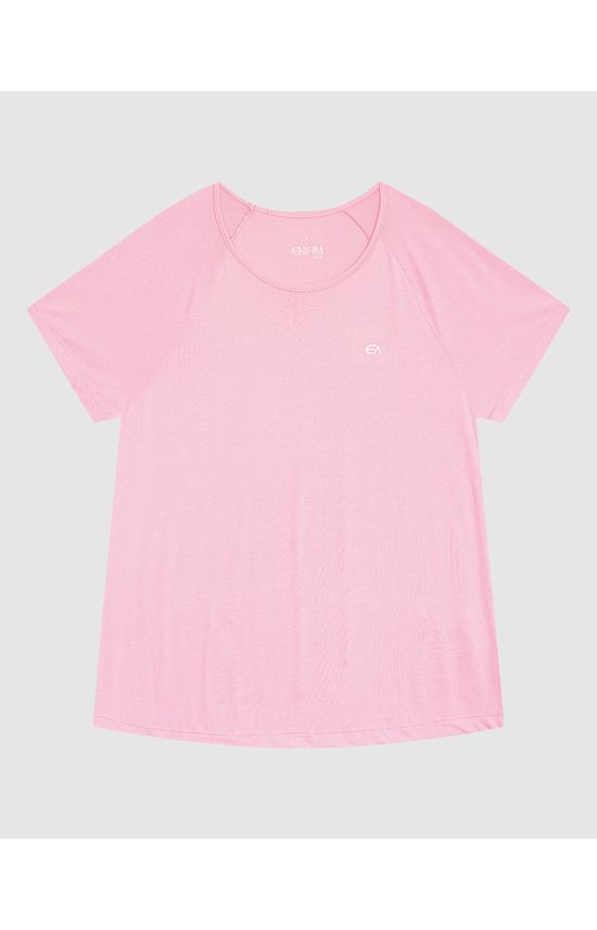 Blusa Básica Feminina Manga Curta Em Malha Dry E Proteção UV50+ - ENFIM