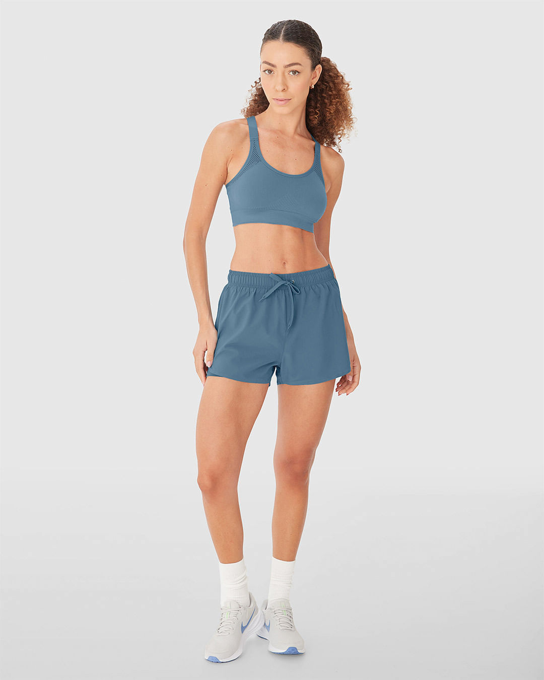 Top Nadador Esportivo Alça Ajustável Em Poliamida - ENFIM