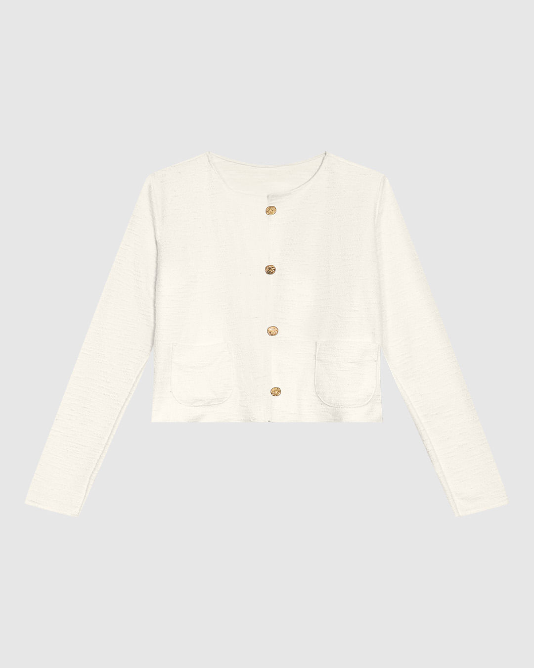 Jaqueta Feminina Box Bolso Quadrado Em Malha Texturizada - ENFIM - Imagem 6