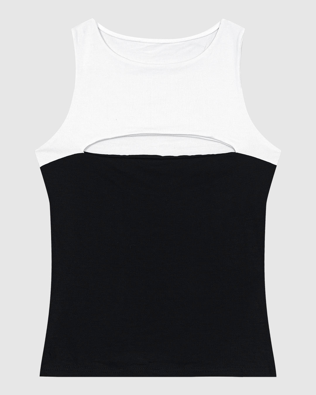 Regata Justa Feminina Detalhe Vazado Busto Em Viscose Stretch - ENFIM - Imagem 6