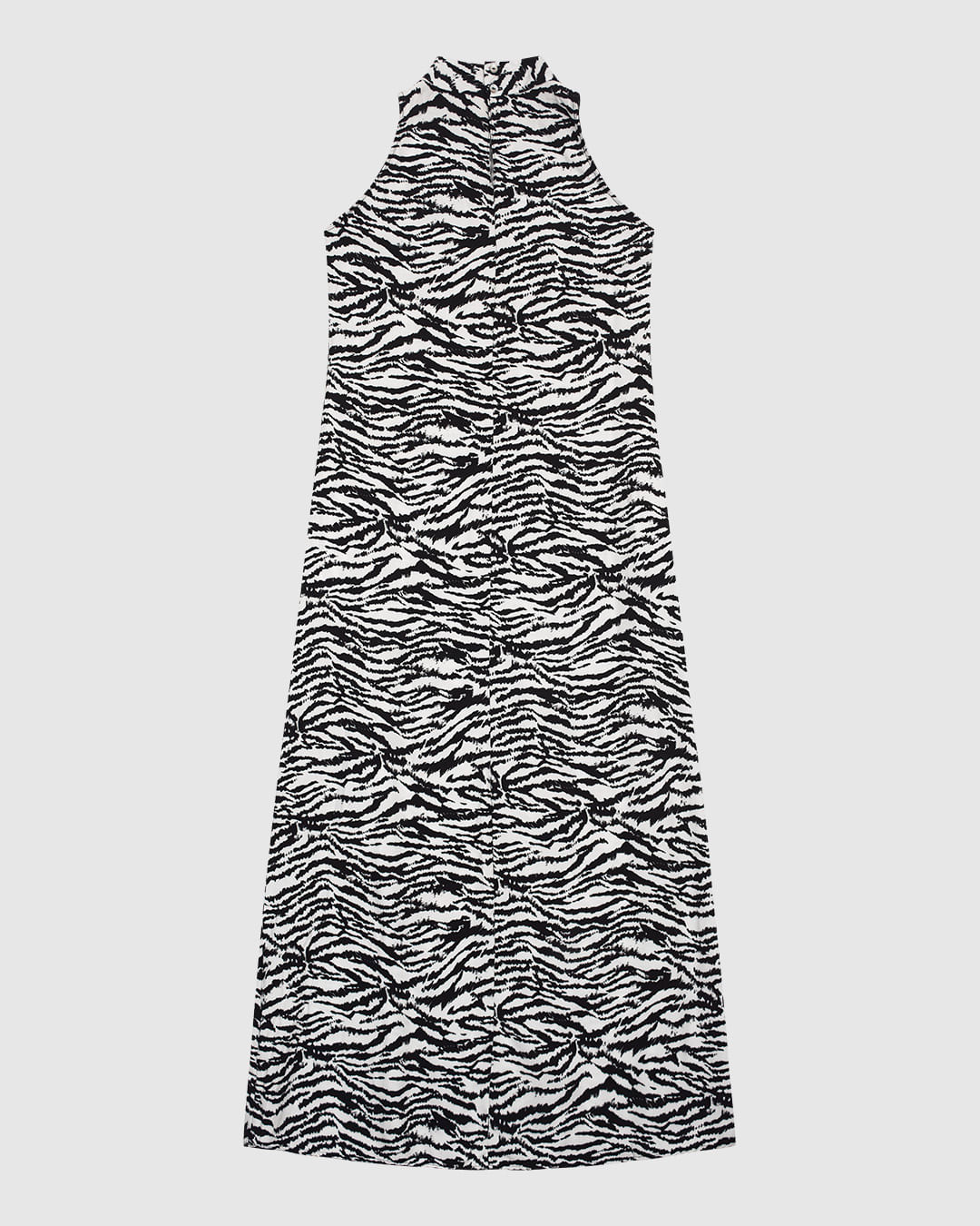 Vestido Longo Feminino Amplo Gola Alta Animal Print Em Viscose - ENFIM - Imagem 15