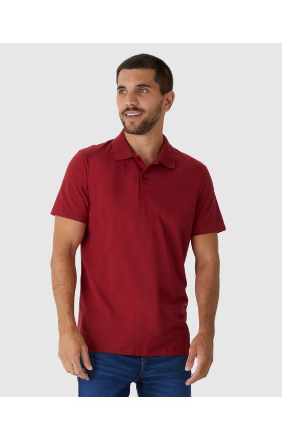 Camisa Polo Básica Masculina Peitilho Frontal Em Algodão