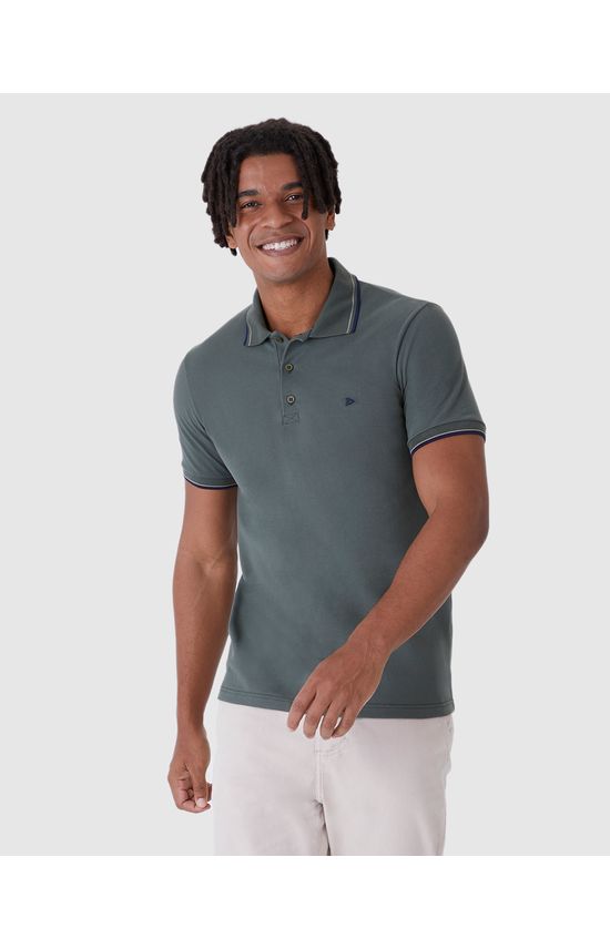 Camisa Polo Básica Masculina Em Piquet Premium