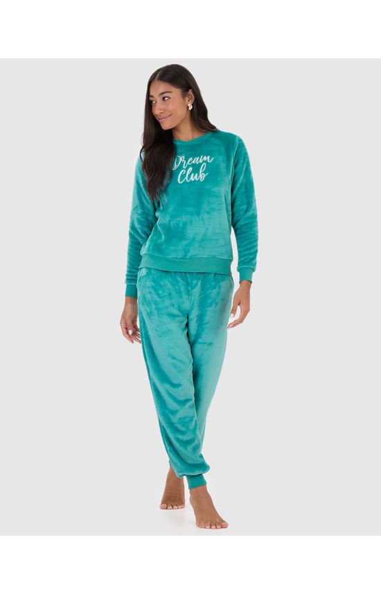 Pijama Feminino Blusão Manga Longa Dream Club Em Fleece